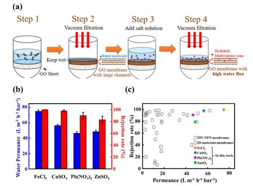 華東理工大學在氧化石墨烯膜實現高價態離子高效截留取得新進展